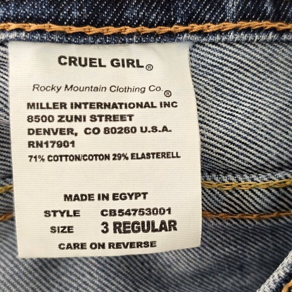 Cruel Girl Slim Western Bootcut Jeans Size 3 Regular Low Rise Medium Wash - Picture 6 of 10